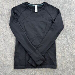 Lululemon Ivivva Girls Black Top Long Sleeve Size 10 Activewear